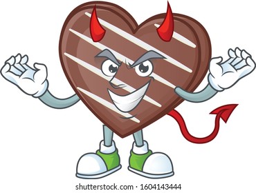 Devil stripes chocolate bar Cartoon character design