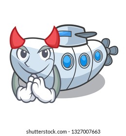 Devil submarine isolated with in the cartoon