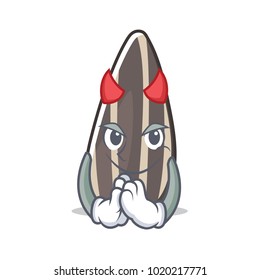 Devil sunflower seed mascot cartoon
