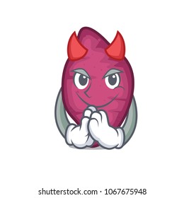 Devil sweet potato mascot cartoon