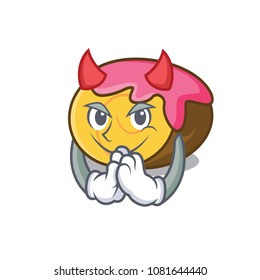 Devil swiss roll mascot cartoon