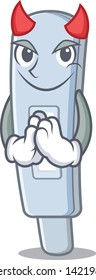 Devil test pack in cartoon medicine cabinet