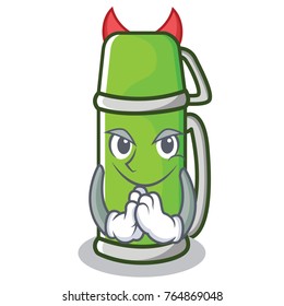Devil thermos character cartoon style
