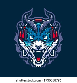 Devil Tiger Mascot Logo Design