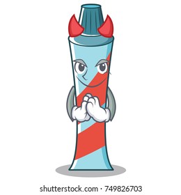 Devil toothpaste character cartoon style
