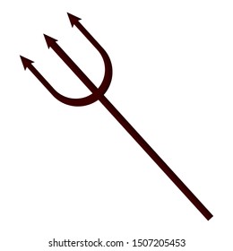 devil trident halloween accessory icon