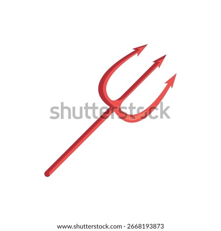 Devil Trident Halloween Vector Illustration