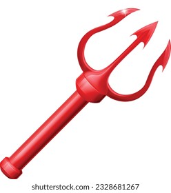 A devil trident or pitchfork pitch fork cartoon icon