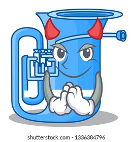 Devil tuba in the shape funny cartoon
