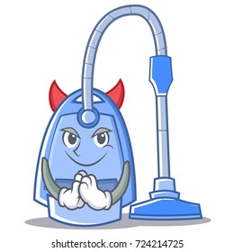 Devil vacuum cleaner character cartoon