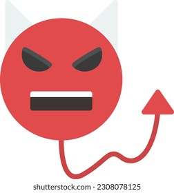 Devil Vector Icon Flat Style