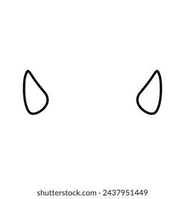 Devil Vector icon. horn illustration sign. evil symbol or logo.