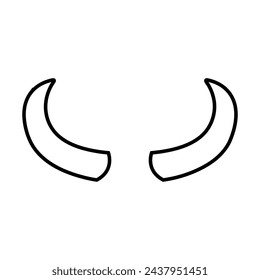 Devil Vector icon. horn illustration sign. evil symbol or logo.