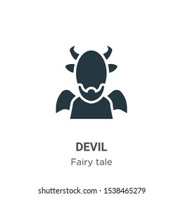 Devil vector icon on white background. Flat vector devil icon symbol sign from modern fairy tale collection for mobile concept and web apps design.