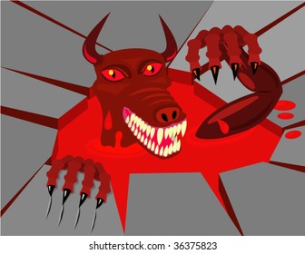 Devil. Vector Illustration.