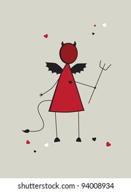 Devil . Vector illustration