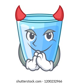 Devil water glass isolated on the mascot