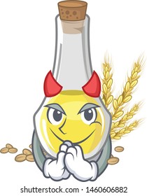 Devil wheat germ oil in a cartoon
