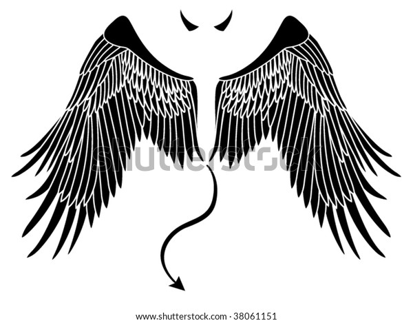 Devil Wings Stock Vector (Royalty Free) 38061151