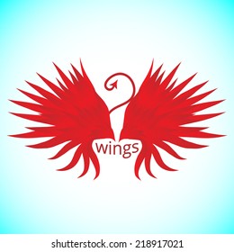Devil wings cartoon