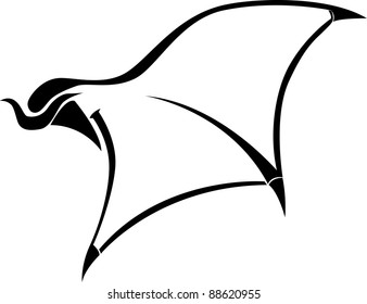devil wings tattoo vector
