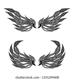 devil wings vector illustration design