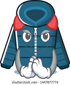 Devil winter coat isolated with the mascot