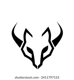 a devil wolf logo that you can change the color of