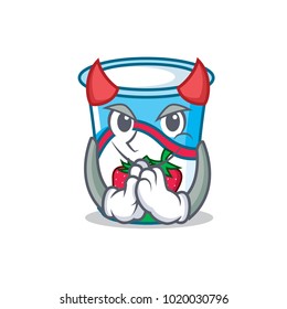 Devil yogurt mascot cartoon style