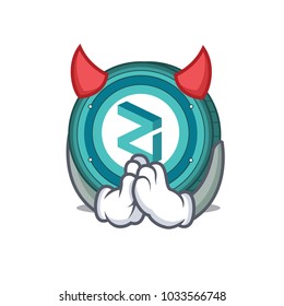 Devil Zilliqa coin mascot cartoon