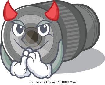 Devil zoom lens cartoon shape in character