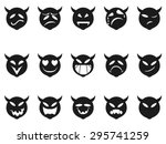 Devilish expressions smiley icons