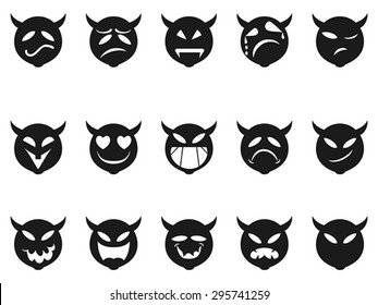 Devilish expressions smiley icons