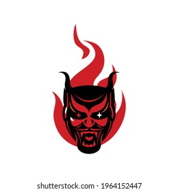 cara diabólica como el logo de satan, imágenes vectoriales de quema de caras feas