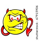A devilish smiley face.