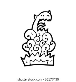 devilish spirit appearing cartoon