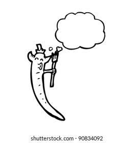 devilishly hot chili cartoon