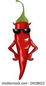 Devilishly hot chili pepper