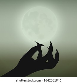 A Devil's Claws Under The Moonlight Illustration