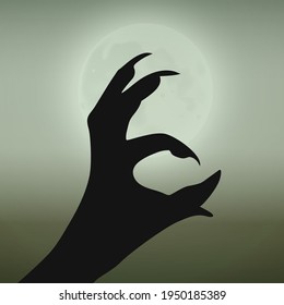 A Devil's Claws Under The Moonlight Illustration