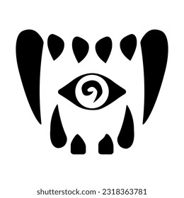 Devil's Eye. Icon, symbol, and vector, Can be used for web, print, and mobile