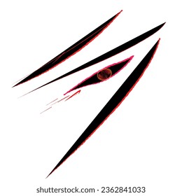 Devil's eye logo, vector file, easy to edit. Highly detailed pattern