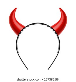 Devils horns head gear. Vector.