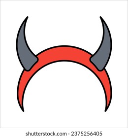 Devil's horns headband icon. vector illustration on white background