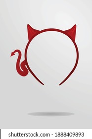 Devil's horns headband. vector illustration