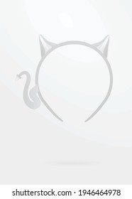 Devil's horns headband. vector illustration