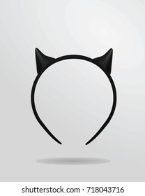 Devil's horns headband. vector illustration