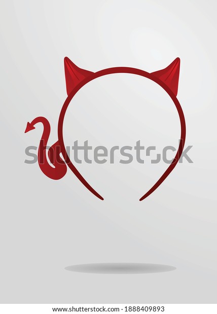 Devil\'s horns\
headband. vector\
illustration