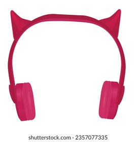 Devil's horns headphones. vector illustration