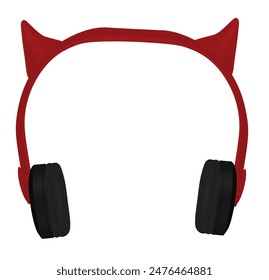 Devil's horns headphones. vector illustration